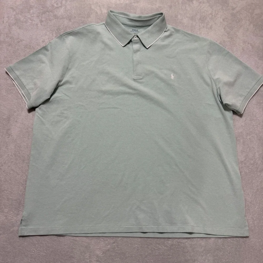Polo Ralph Lauren Polo Shirt Mens 4XB Green Classic Fit Short Sleeve Big & Tall